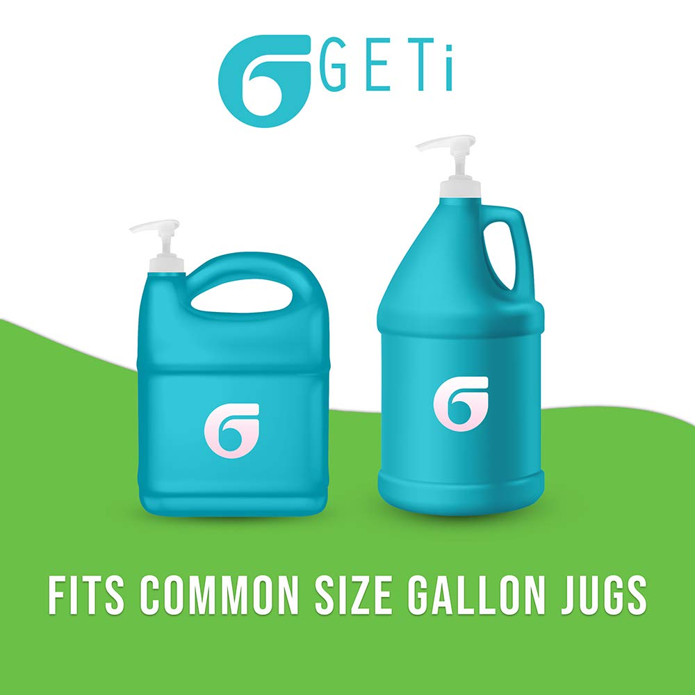 Geti Heavy Duty Liquid Dispenser Pump For Shampoo - Conditioner - Soap - Pet Shampoo - Fits Gallon - 128Oz Bottles And Jugs 4Cc