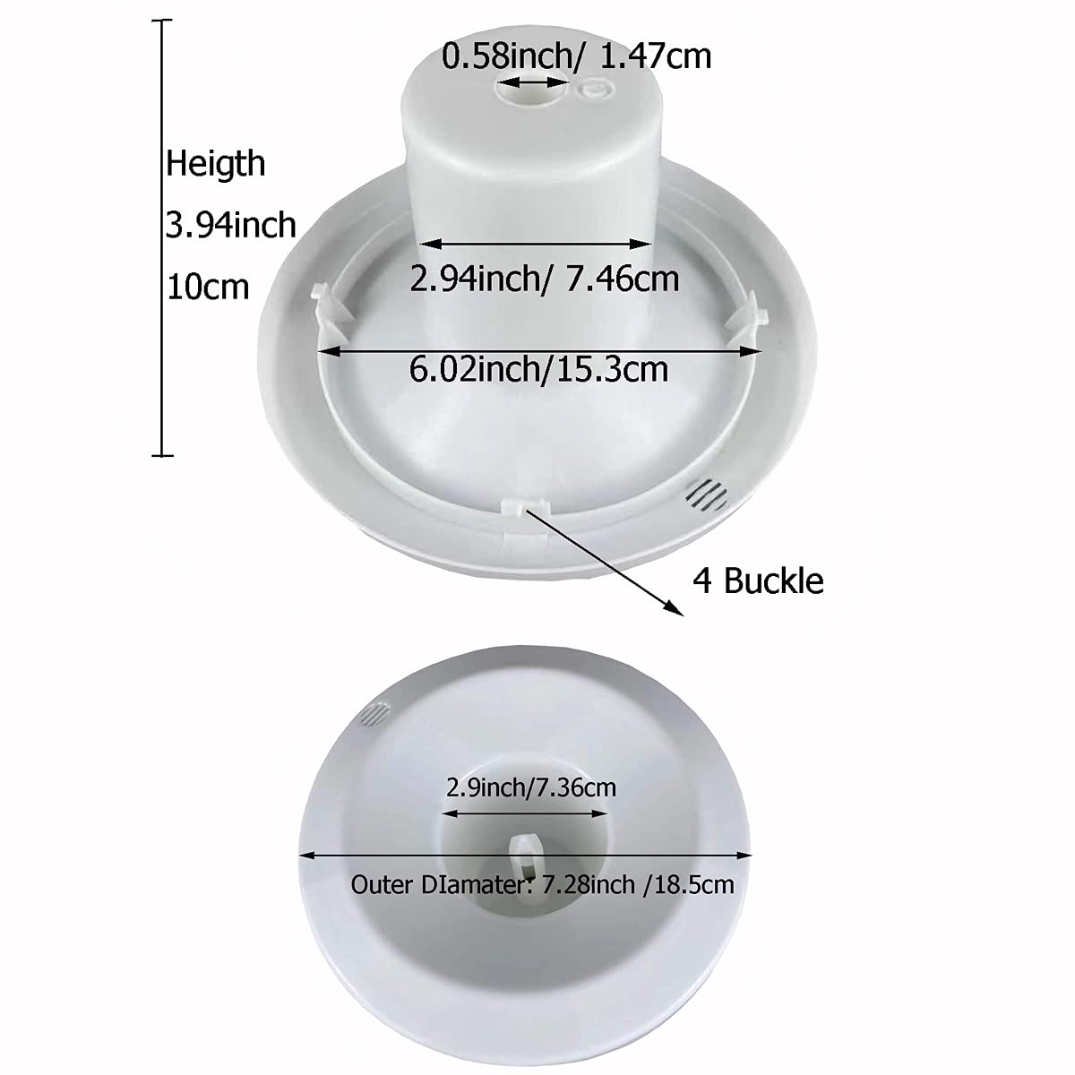 Water Cooler Water Dispenser Smart Seat Assembly Bottle Holder Replacement Part For Bottled Water Coolers (1 Piece/White)