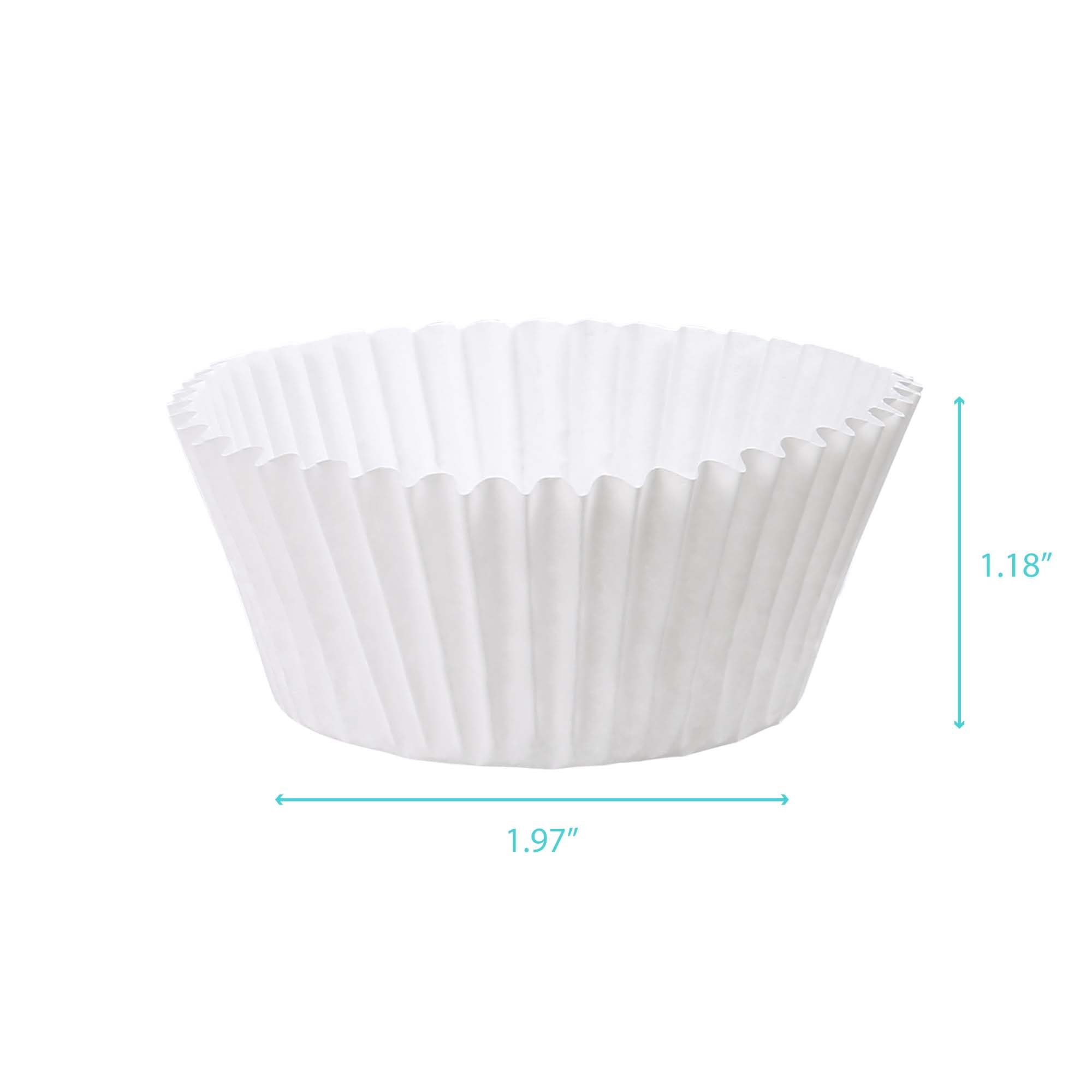 Lotfancy Standard White Cupcake Liners, 500 Count, Greaseproof Paper Muffin Liners, Food Grade Cupcake Wrappers Baking Cups, No