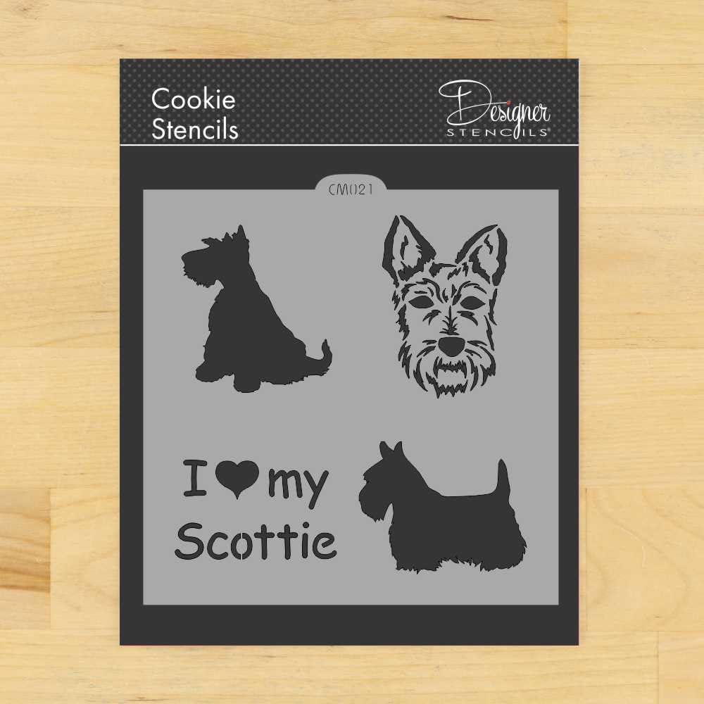 I Love My Scottie Cookie And Craft Stencil By Designer Stencils