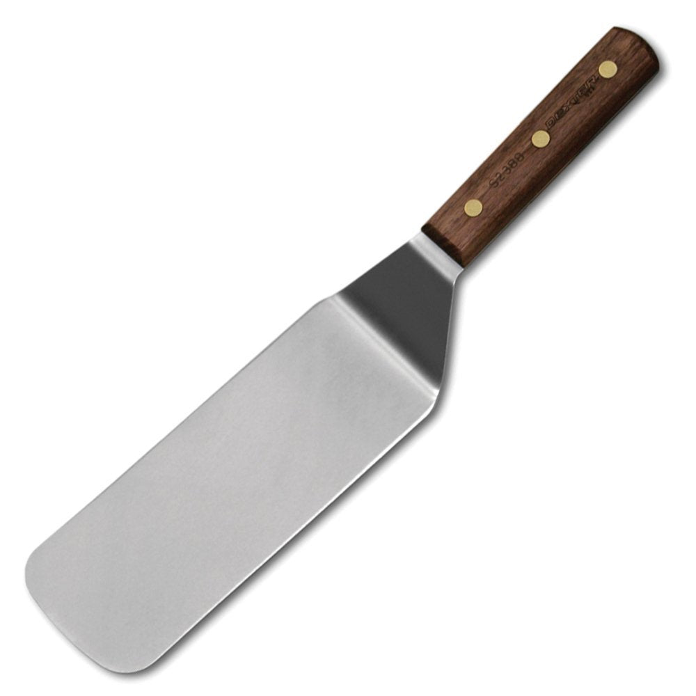 Hic Kitchen Dexter-Russell Burger Turner, Stainless Steel With Walnut Handle, Made In The Usa, 8-By-3