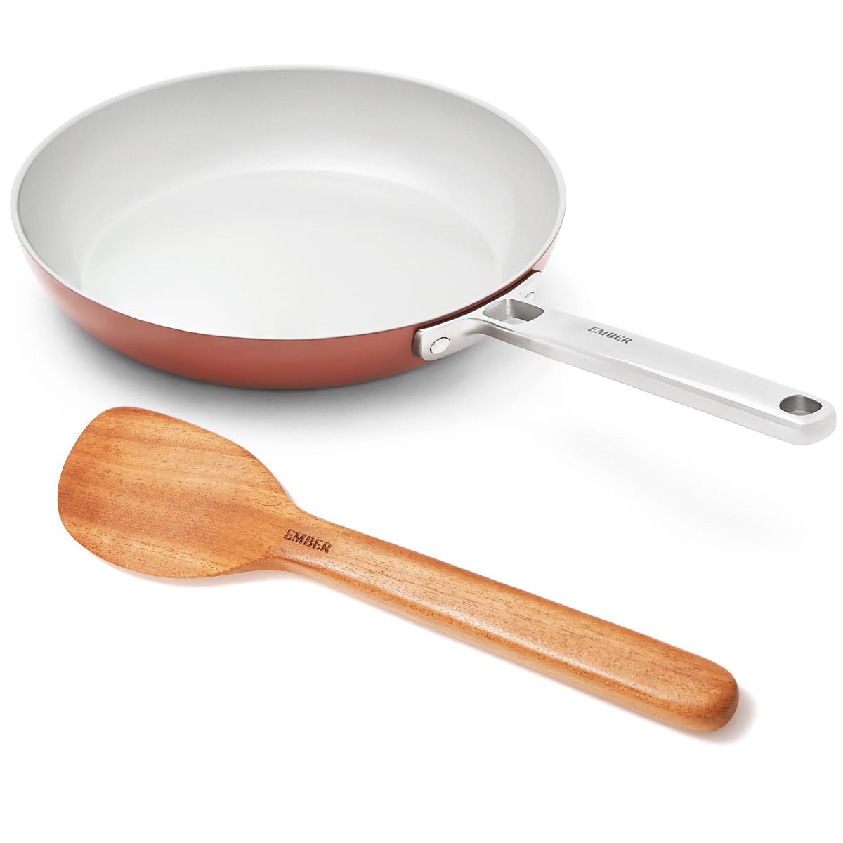 Ember Frypan 24 cm with Stainless Steel Handle - Chocolate