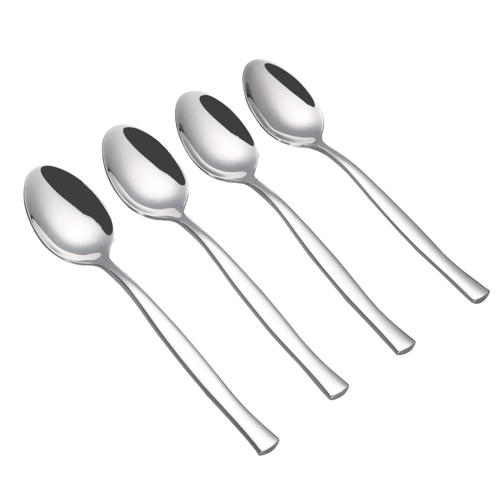 Qskely 12 Pieces Stainless Steel Dinner Spoons