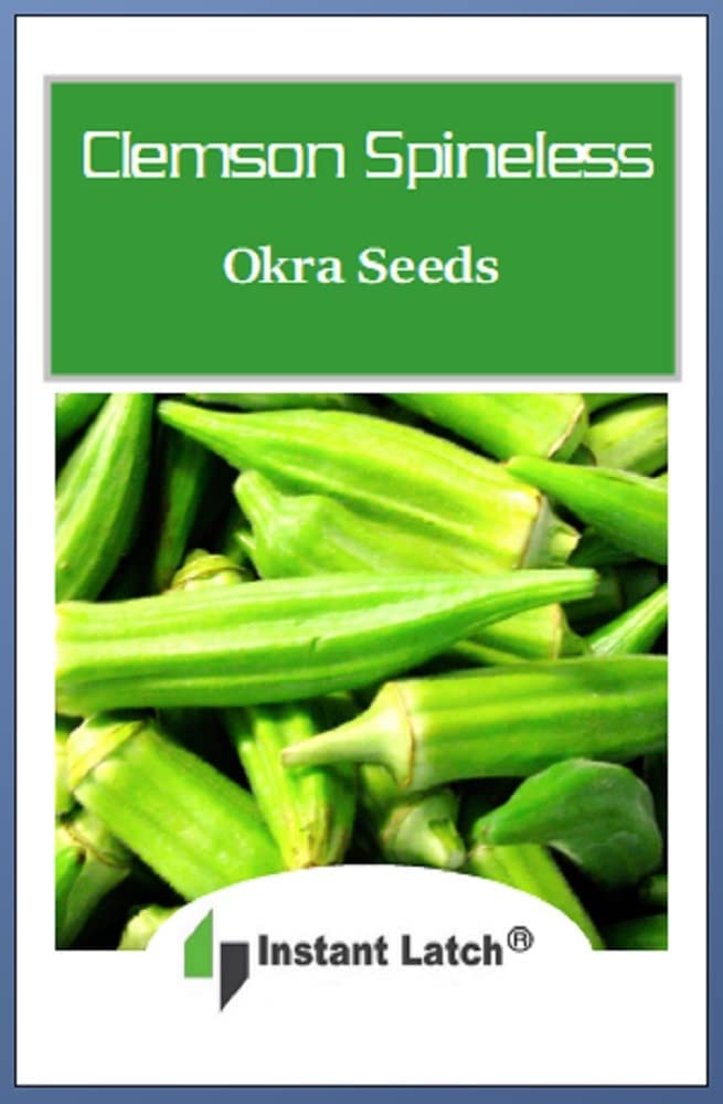 100 Clemson Spineless Okra Seeds  Non-Gmo  Fresh Garden Seeds