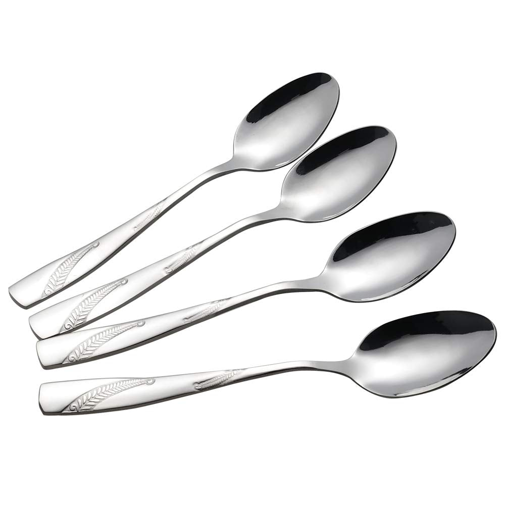 Nicesh 16-Piece Stainless Steel Dinner Spoons, 8.19-Inch