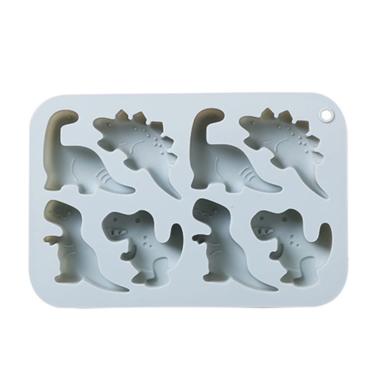 Sujosa Silicone Cake Pop Mold Non Stick Fancy Mold Cake Pan 8 Cavity Dinosaur Shape Candy Cupcake Cornbread Chocolate Brownie Gu