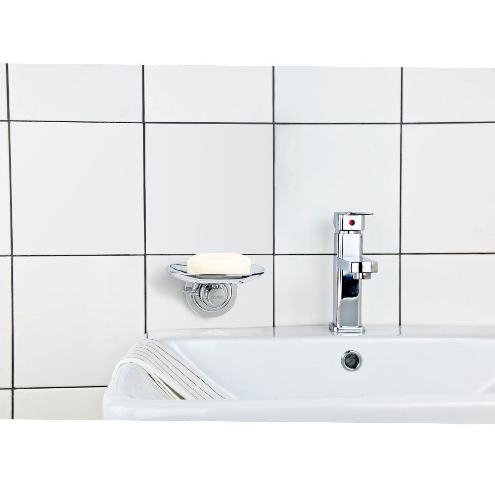 BOPai Elegant Suction Soap Dish for Shower  Powerful Vacuum Suction Cup Soap Holder  Bathroom Kitchen?