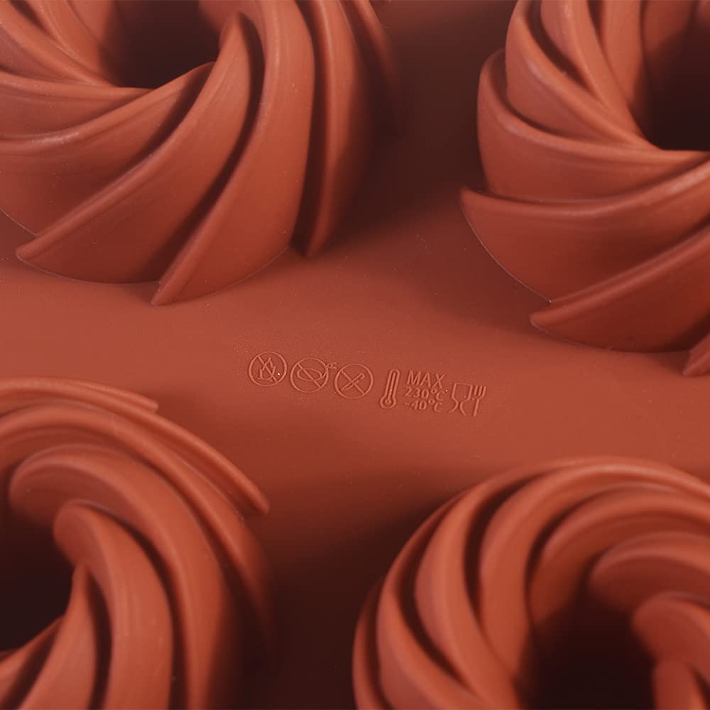 Ionegg Silicone Vortex Mold For Making Chocolate, Candy, Pudding, Cookies, Pack Of 3