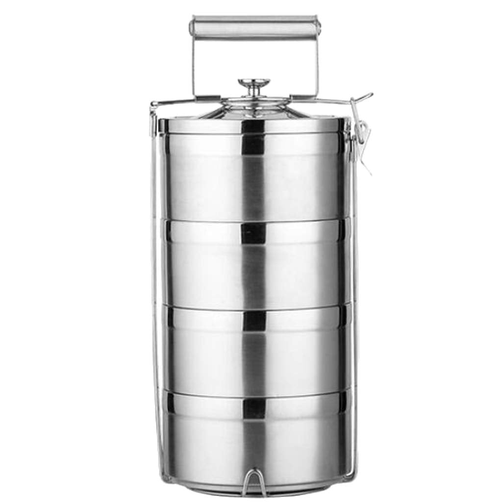 Secret Desire Stainless Steel Thermal Insulated Stackable Lunch Bento Box Tiffin 4 Tier|Home Organization | Closet Organizer | K