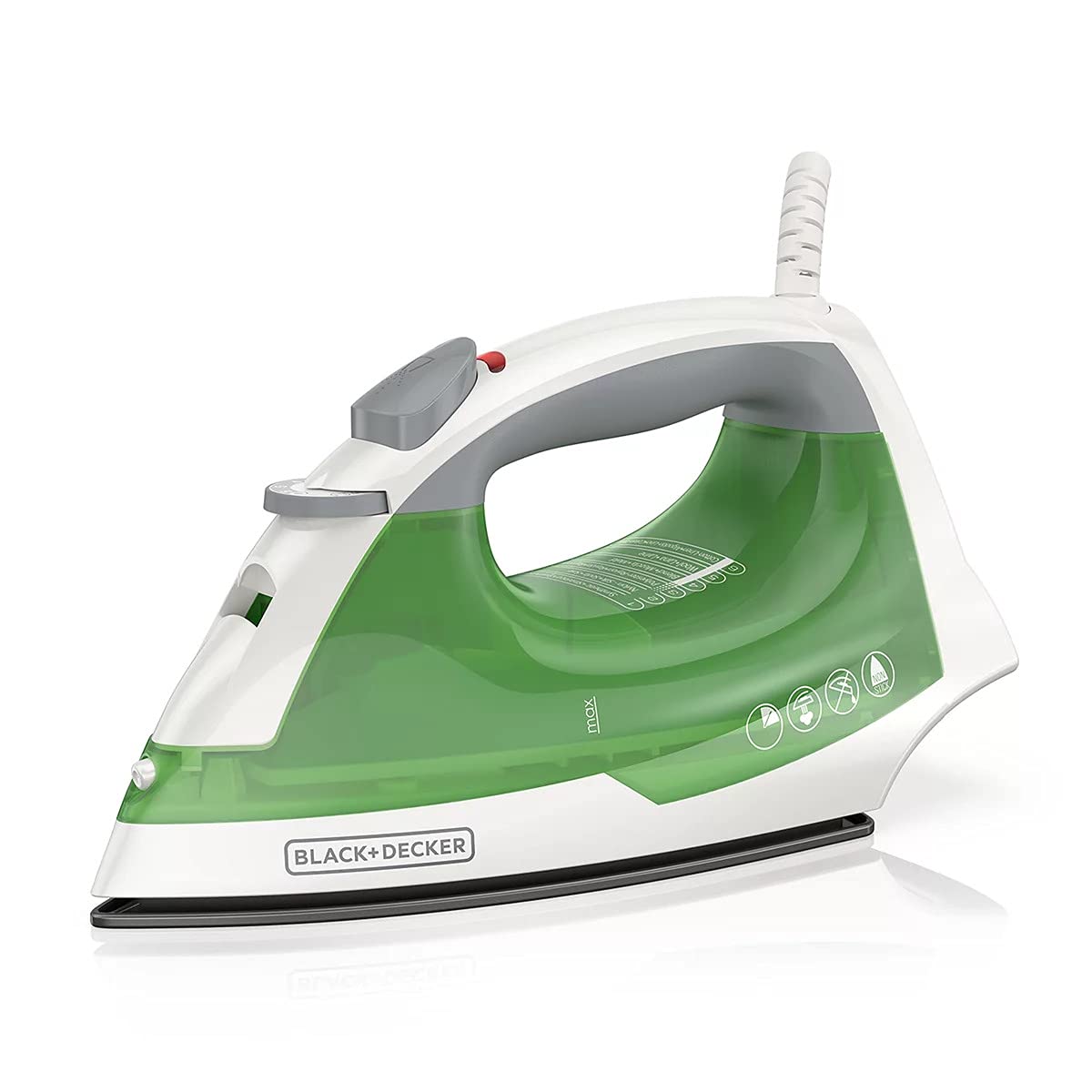 Black & Decker Lime Green Easy Steam Iron Compact - Model D340