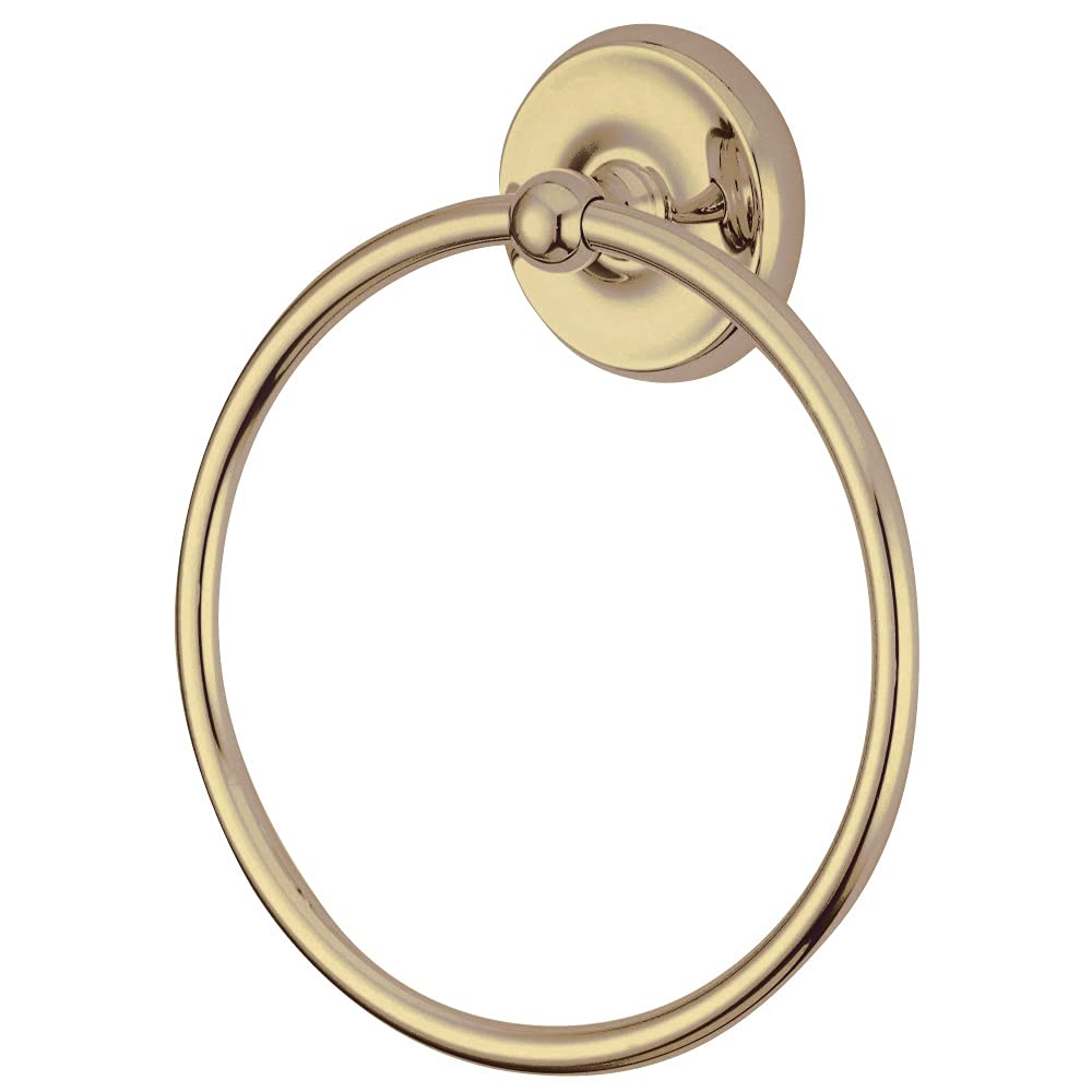 Kingston Brass Ba314Pb Classic Towel-Ring, Polished Brass,7-3/4 Length