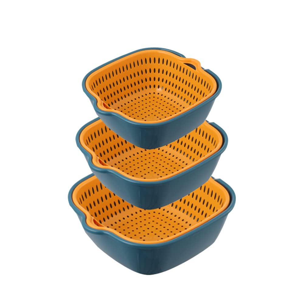 Vegetable Washing Baskets In The Kitchen Fruit Baskets Multi-Layer Stackable Vegetable Sinks, Strainer And Washing Fruits And Ve