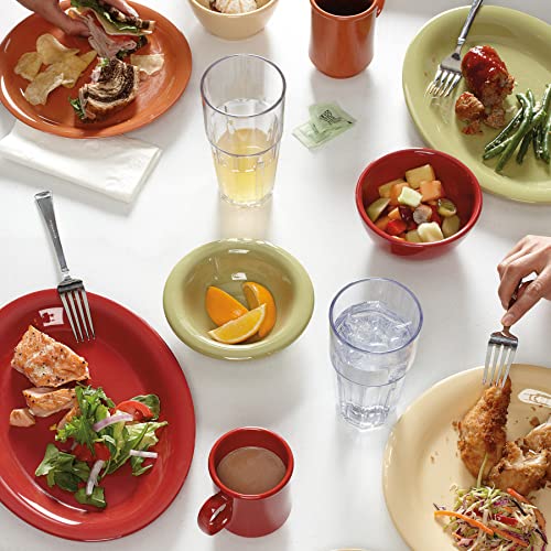 G.E.T. 10.5'' Heavy-Duty Wide Rim Melamine Plastic Dinner Plate (Set Of 4)
