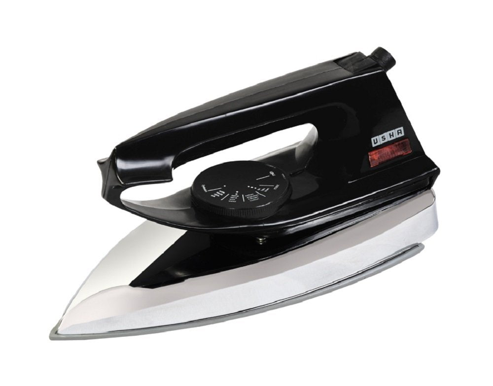 Usha Aluminium Usha 2801 750Watt Dry Iron Metal Body | Linished Soleplate | Thermal Safety Fuse | 180 Swivel Cord | 1 Years Warr