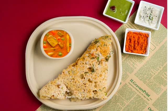 Vik Sugarcane Bagasse Disposable 10 Inch Plates (50), 180 Ml Bowls (50), 250 Ml Bowls (50), Spoons (50), Forks (50), Napkin (50)