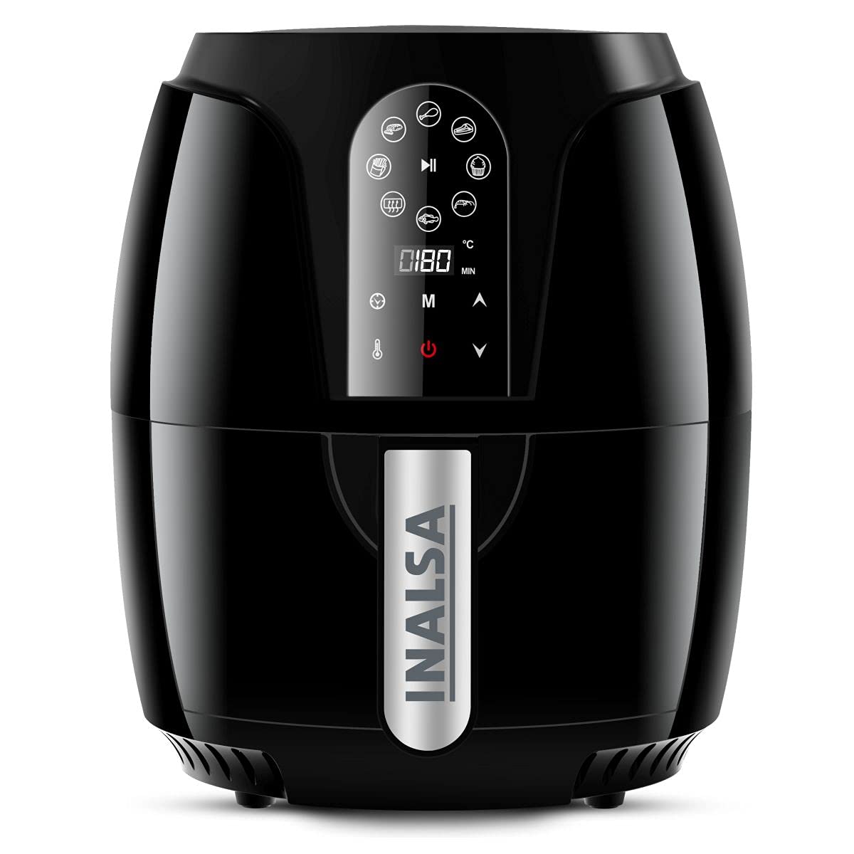 Inalsa Air Fryer 2.4 L Crispy Fry Digital-1200W With Smart Rapid Air Technology|Digital Display|Preset Menu|Timer Selection And 