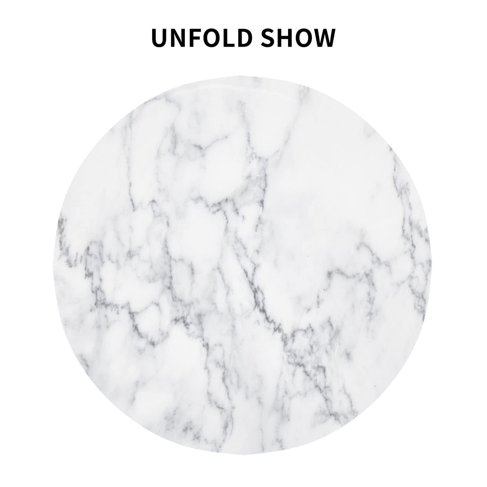 Kawani White Marble Round Tablecloth 60 Inch Ruitic Black And Grey Table Cloth Waterproof Fabric Farmhouse Abstract Tablecloths