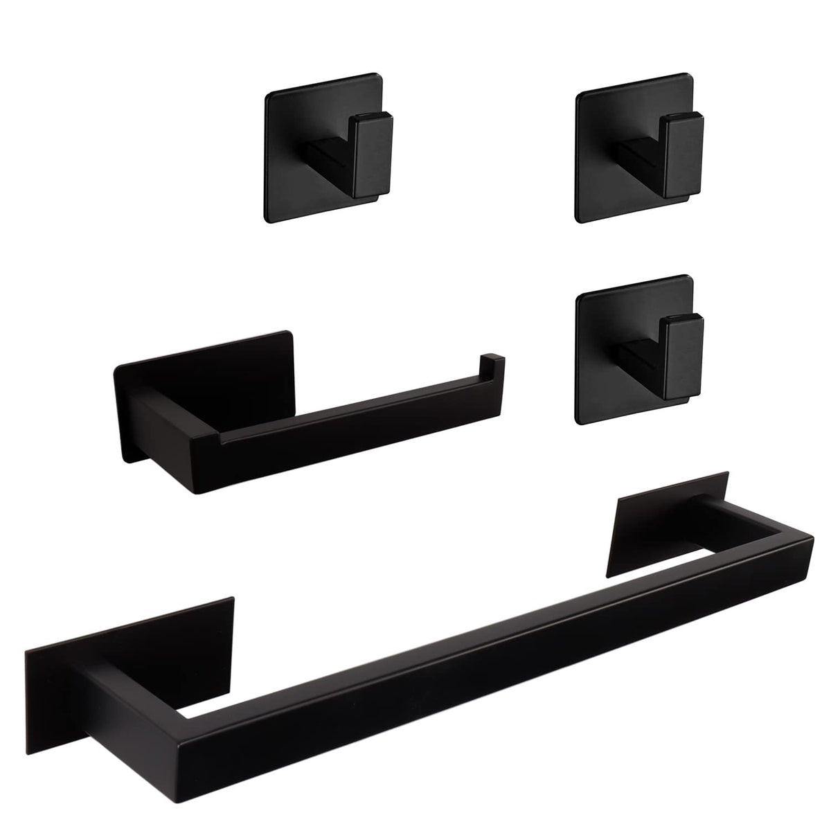 Vanloory 5 Pieces Self Adhesive Bathroom Hardware Set-Sus304 Stainless Steel-Towel Rack Set Include 16Towel Bar+Toilet Paper Hol