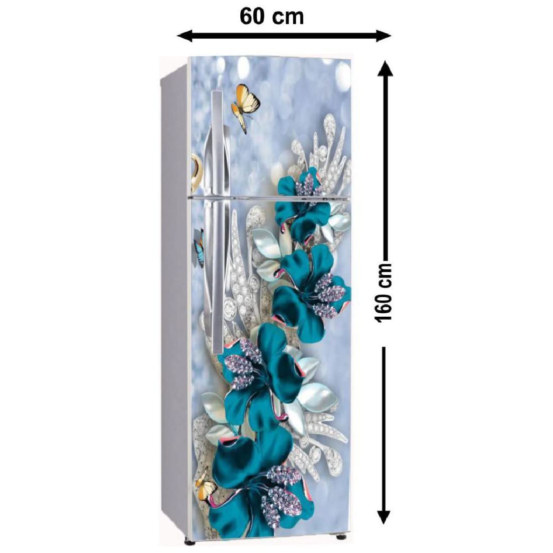 Walldaddy Fridge Stickers & Wall Stickers, Beautiful Fridge Decorative Sticker Wallpaper Poster (Pvc Vinyl) Large Size (60X160 C