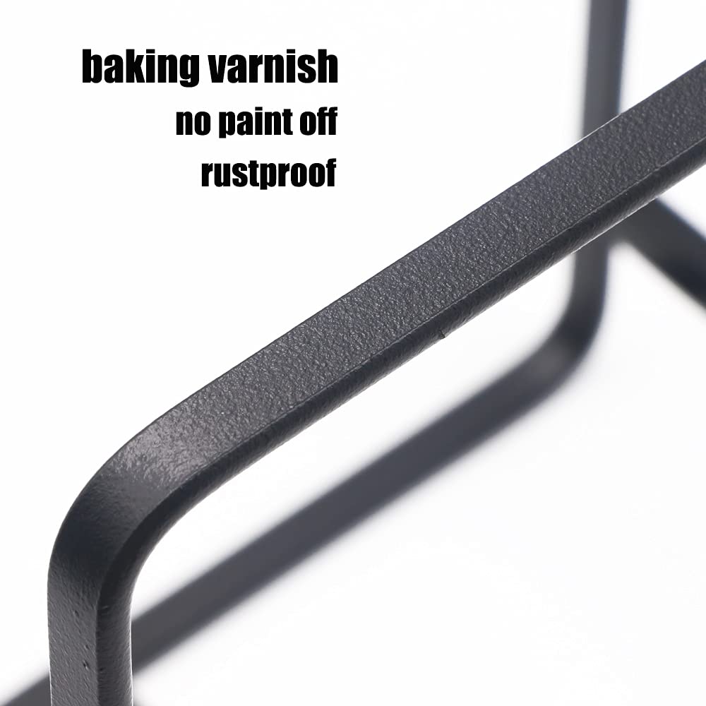 Mingfanity 2Pcs Plate Holders Organizer, Metal Dish Storage Dying Display Rack For Cabinet, Counter And Cupboard - Black, Small