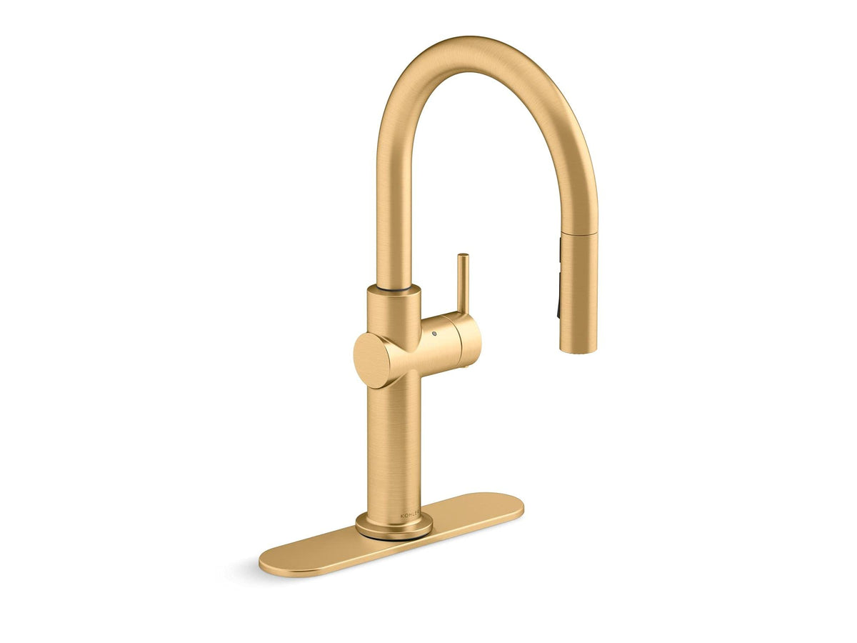 Kohler 22974-2Mb Crue Touchless Kitchen Faucet With Pull Down Sprayer, Pull Down Kitchen Faucet With Touchless Activation, Motio