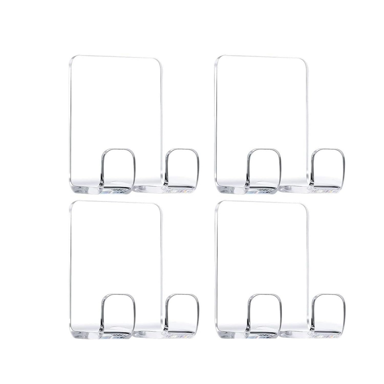 Jwce. Clear Adhesive Hooks For Shower Wall Shower Shaver Holder Razor Holder Storage Holders For Phone, Bathtub Organizers And S