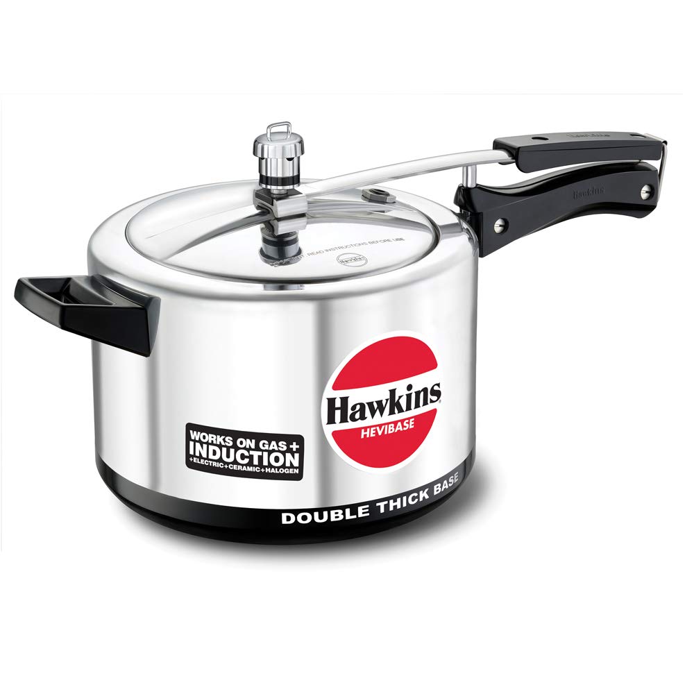 HAWKINS H56 Hevibase Induction Compatible Aluminum Pressure Cooker, 5 ...