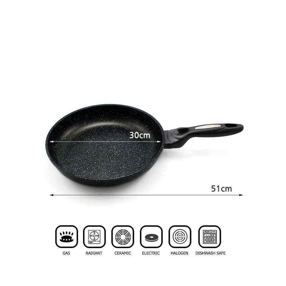Dream Chef Marble Coated Cast Aluminum Non Stick Frying Pan (30Cm / 12 Inch)
