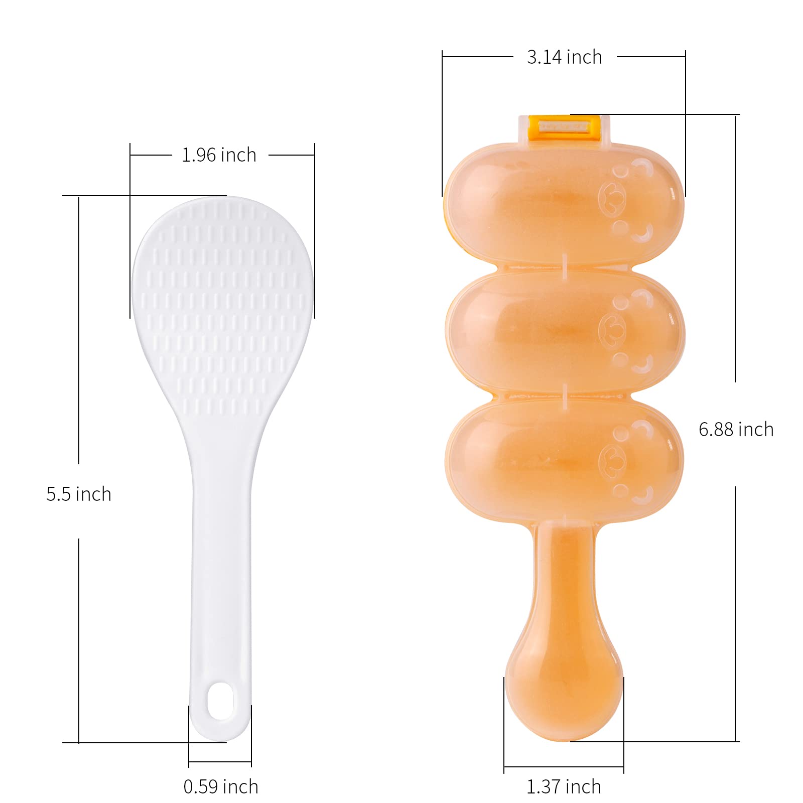 2Pcs-Rice Ball Shaker,Rice Ball Molds, Diy Ball Shaped Kitchen Tools Shakers Food Decor For Kids Diy Lunch Maker Mould With A Mi