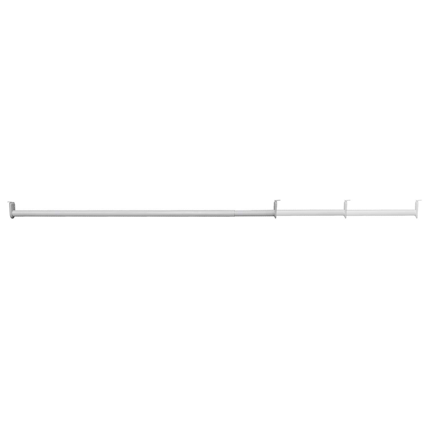 Adjustable Closet Rod, Steel 72 Inch To 120 Inch, 30 Pound Capacity, White - Design House, 205849