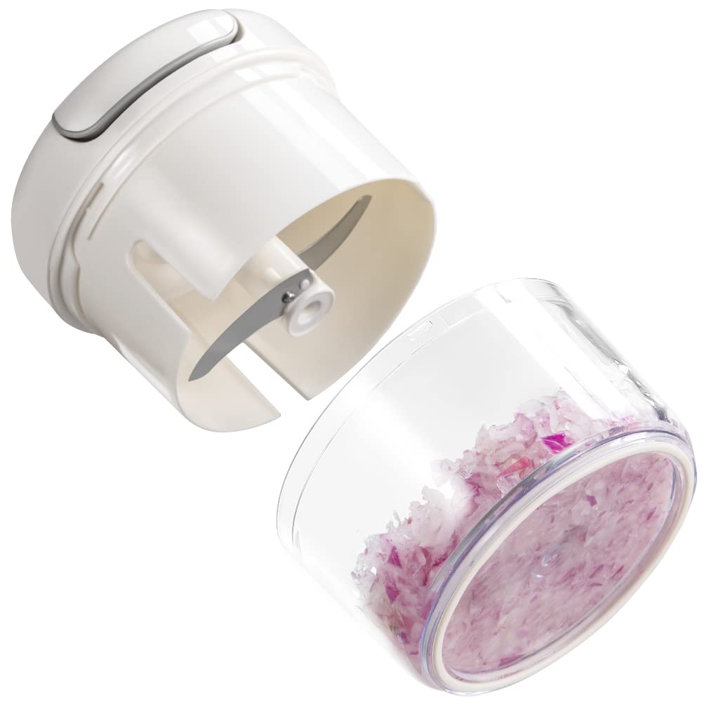 Maxceysen Mini Garlic Chopper Manual Food Processor Portable Pull String Vegetable Chopper For Veggies, Fruits, Garlic, Onion, G