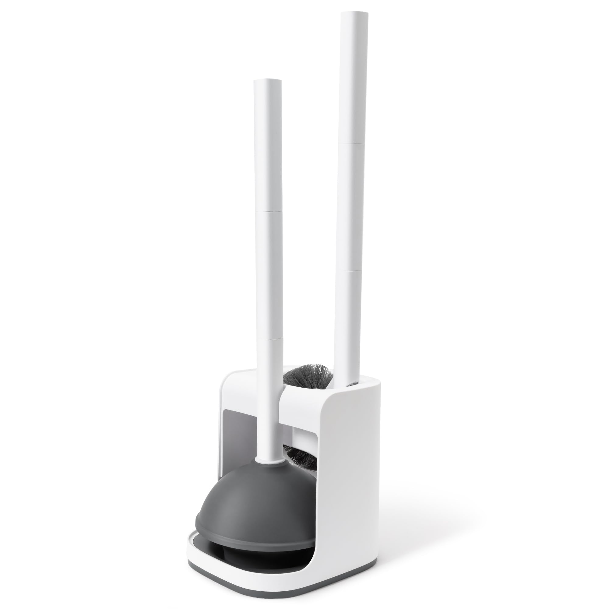 IVYROLL Toilet Brush and Plunger Set Hidden, S-Shaped Toilet Brush Plunger Combo, Perfect for Homes, Apartments & Bathrooms