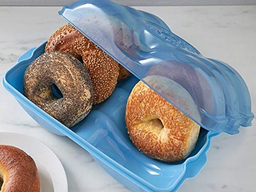 Touch Up Cup Bagel Fresh Container (2 Count, Holds 12) Fresh Bagel Keeper & Airtight Container For Bread Storage - Bagel Saver C