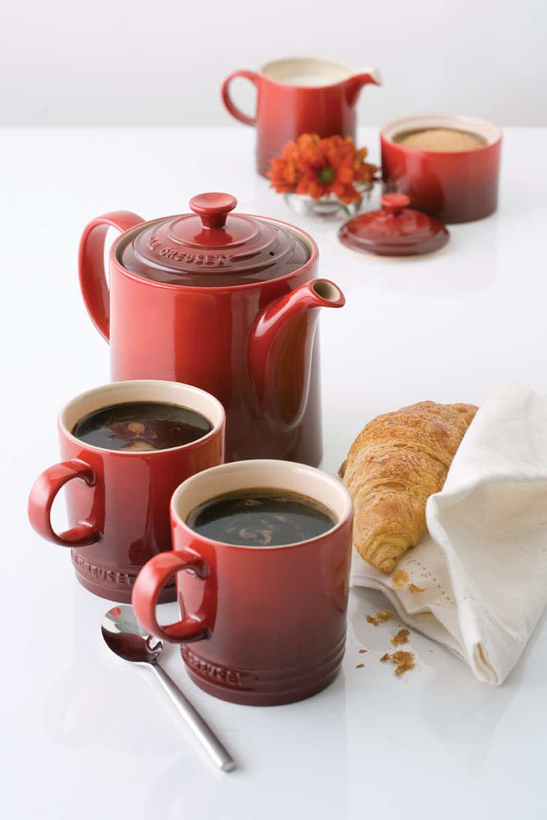 Le Creuset Stoneware Espresso Mug, 3 Oz., Cerise, 1 Count (Pack Of 1)