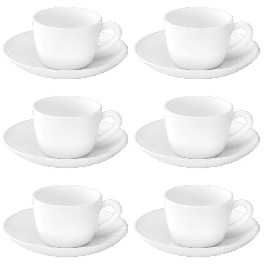 Larah By Borosil - Snow Cup And Saucer Set, 145Ml, 12 Pieces, White, Opalware