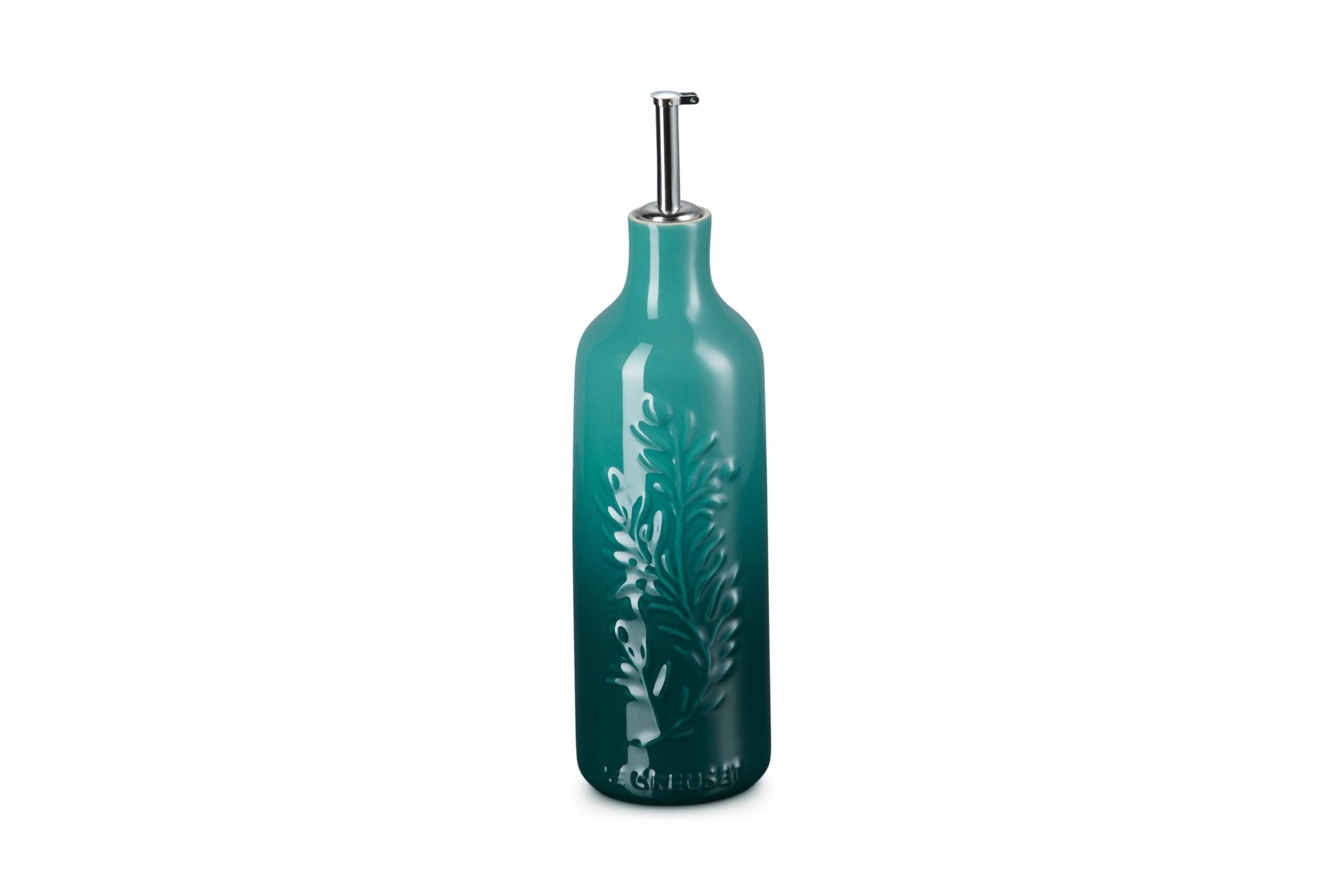 Le Creuset Stoneware Olive Branch Collection Oil Cruet, 20 oz., Artichaut