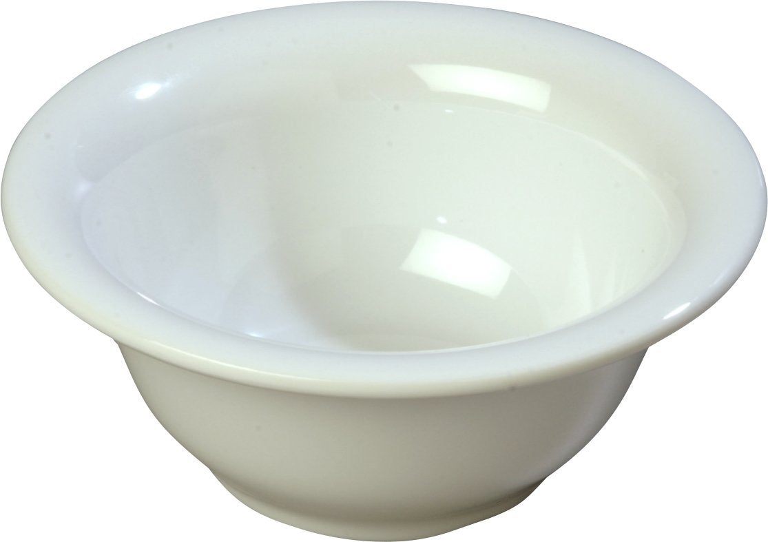 Carlisle Foodservice Products Sierrus Reusable Plastic Bowl For Buffets, Restaurants, And Home, Melamine, 10 Ounces, White, (Pac