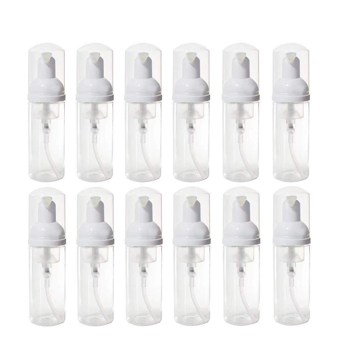 12 Pcs Empty Bottle Travel Soap Bottle  Plastic Foam Dispenser Bottle  Mini Foaming Soap Pump Dispenser For Cleaning, Travel, Co