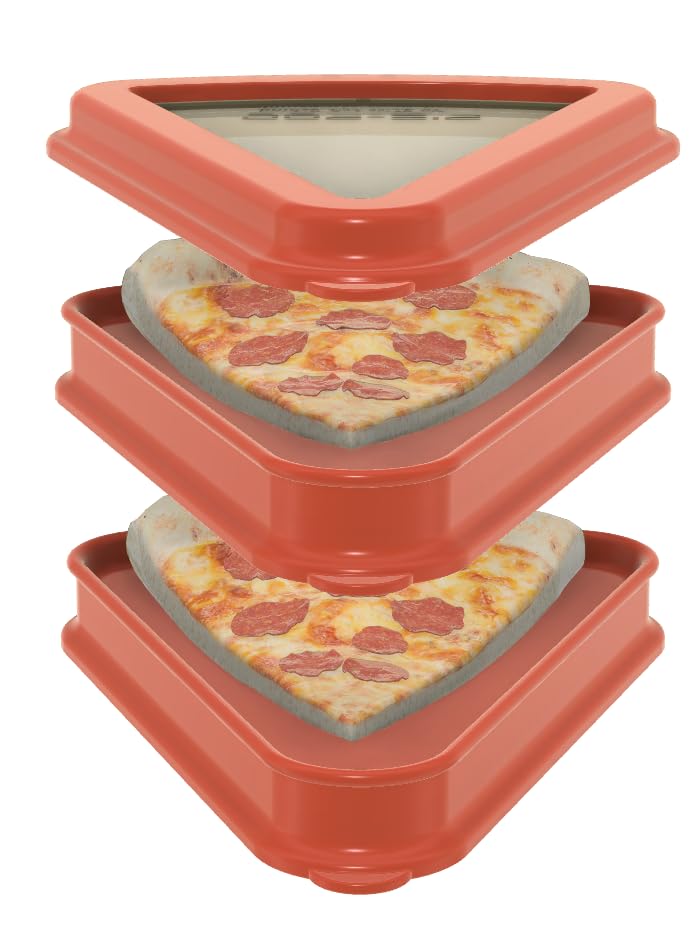 Pie-Pod Pizza Storage Container Modular Stacker Insert 2-Pack For Use Double Decker Sold Seperately (Insert Only. Crisper Pan An