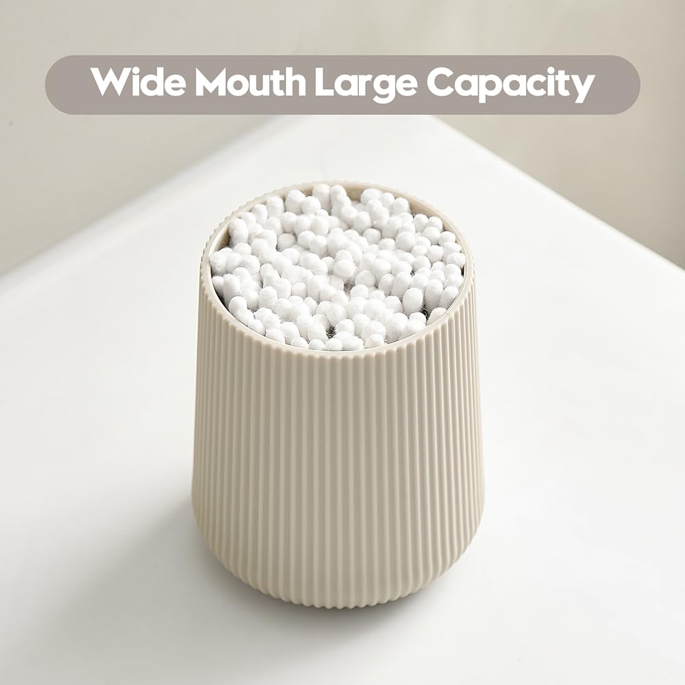 YAUKPH Beige Striped Toothbrush Holder for Electric Toothbrushes Bathroom Organizer for Toothpaste Kids & Adults