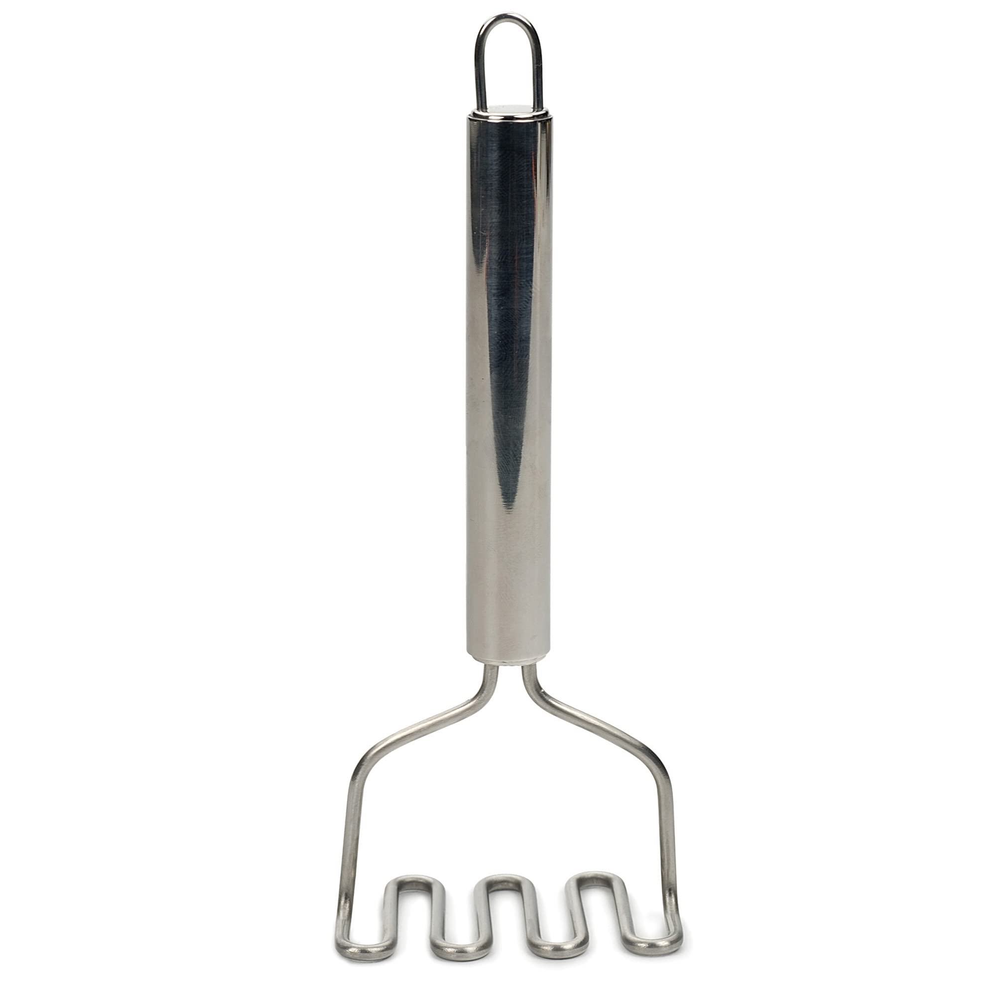 Rsvp International Endurance Kitchen Tool Collection Handheld Potato & Avocado Masher, Dishwasher Safe, 7X2.75, Stainless Stee
