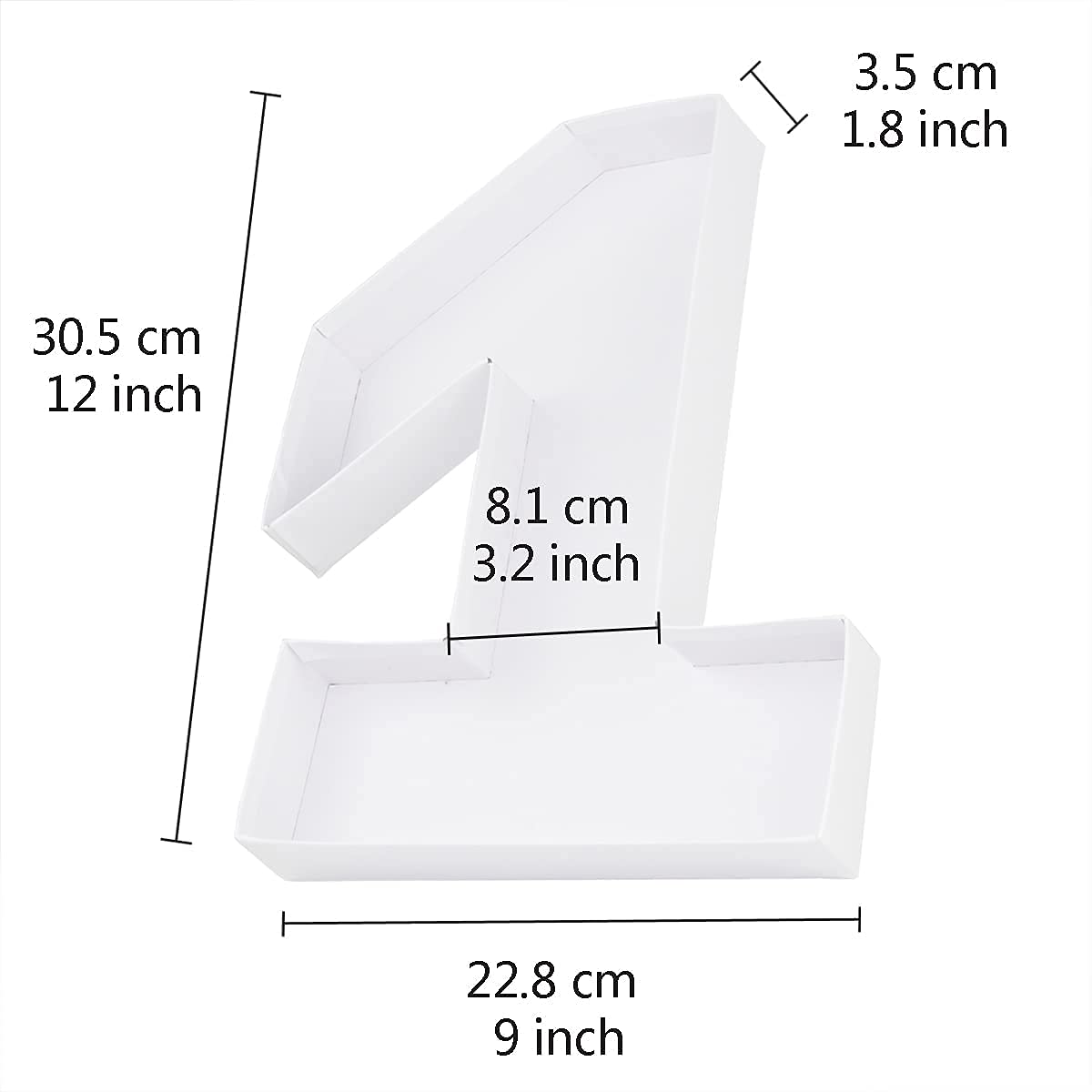 Wenpack 12'' Fillable Cardboard Number Shaped Gift Grazing Charcuterie Board Paper Container (1)