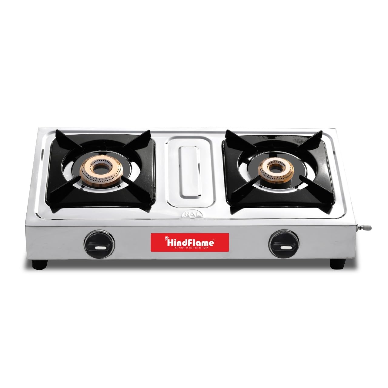Hindflame 2 Burner Metro Stainless Steel Manual Gas Stove 1 Year Warranty (Isi Certified & Bis Approved) (2 Burner)