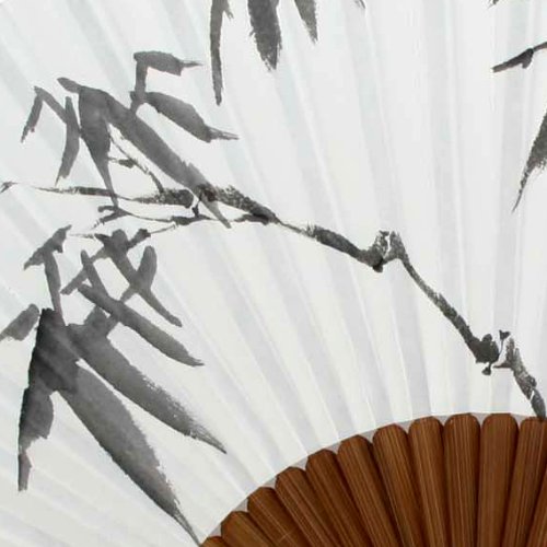 Hand Painted Folding Painting Korean Mulberry Rice White Paper Bamboo Art Wooden Asian Oriental Wall Deco Handheld Decorative Fa