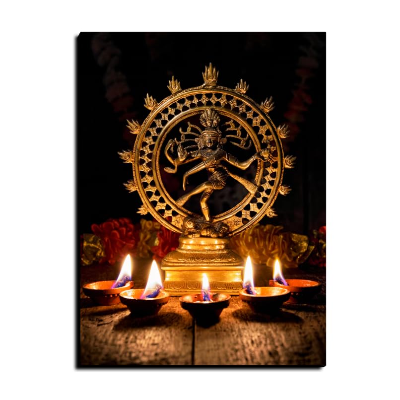Chalk My Theme Natraj Idol Wood Print Wall Art Home Decor, Living Room, Bedroom, Cafe, Room Painting For Wall Decoration -9 x 12