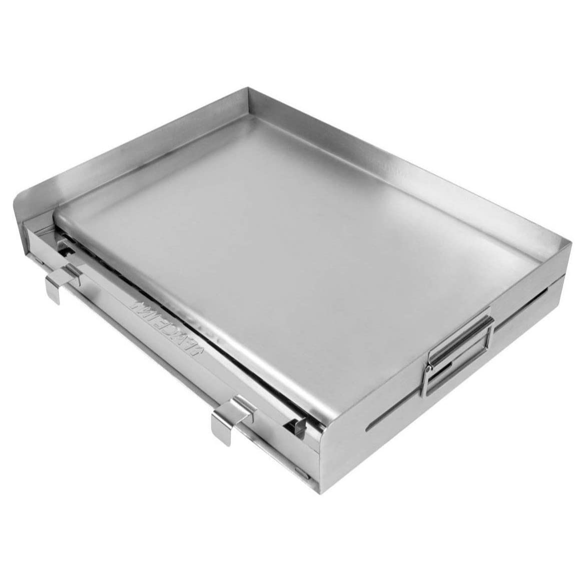 Mr. Bbq Portable Stainless Steel Bbq Griddle - Attach To Your Grill Or Bbq - Built In Grease Trough - Ideal For Tailgating, Back