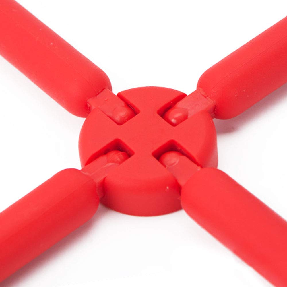 3Pack Foldable Silicone Trivets, Fengchen Folding Trivet, Non-Slip Collapsible Cross Compact Design Expandable Silicone Pot Hold