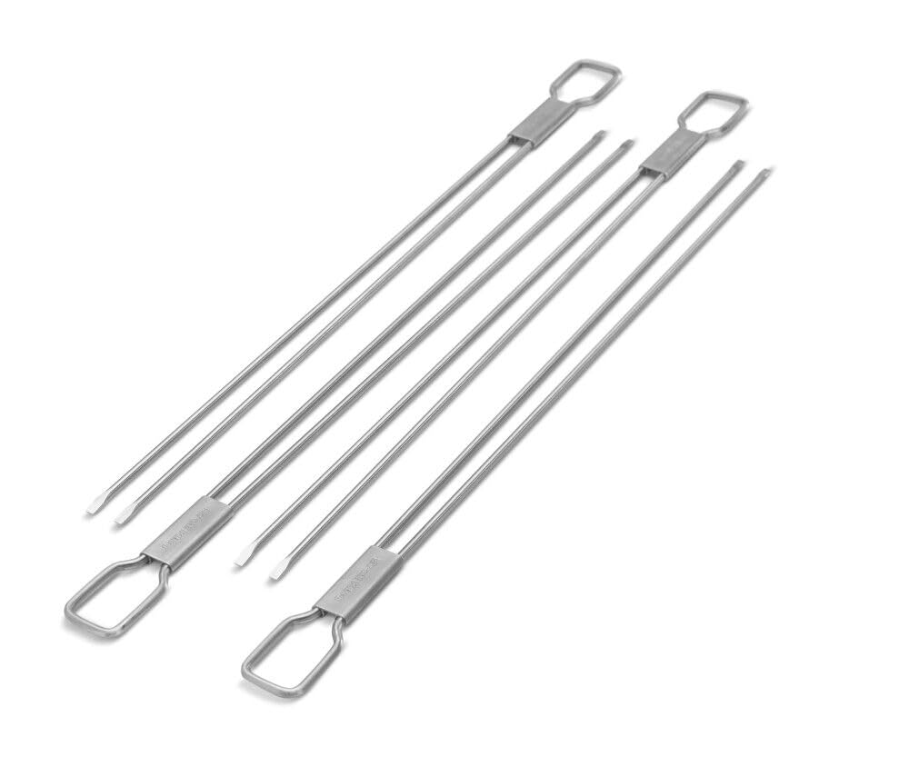 Broil King 64049 Dual Prong Skewers 4 Pack, 12 in, as Labeled
