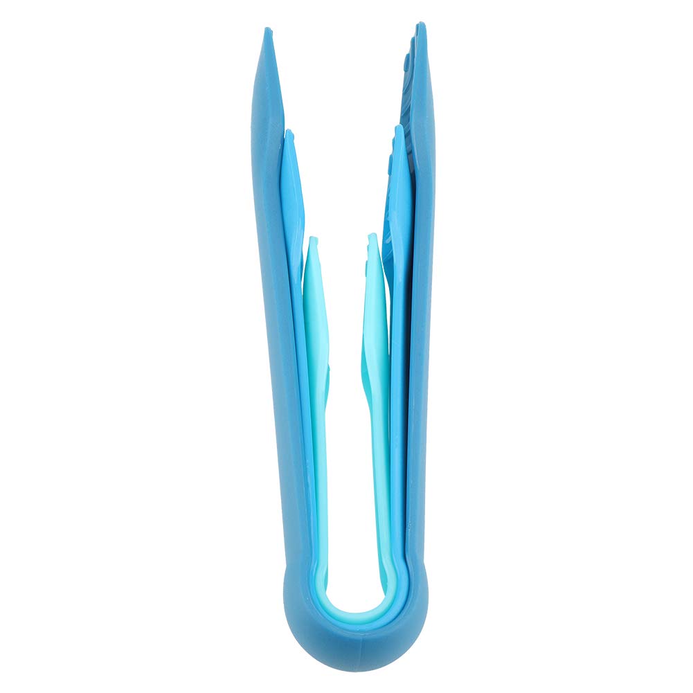 3 Sizes Toaster Tongs, Blue Multifunctional Bread Clip Anti Slip Food Clamps Heat Resistant Kitchen Baking Tools Space Saving Mo