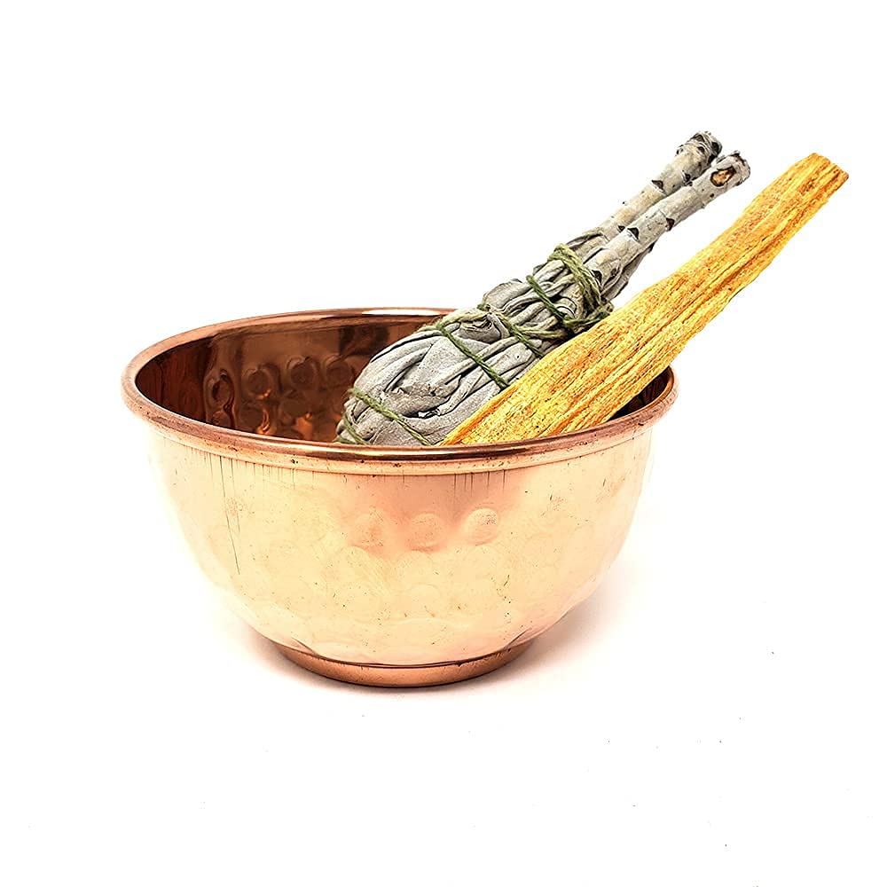 New Age Imports, Inc. Copper Offering Bowl 3, Great for Altar and Ritual Use, Incense Burner, Smudging and Decoration Bowl
